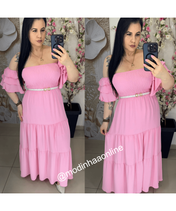 Vestido Stella Rosa Bebê